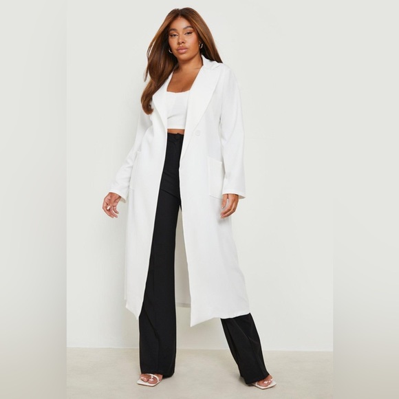 White duster blazer Clearance